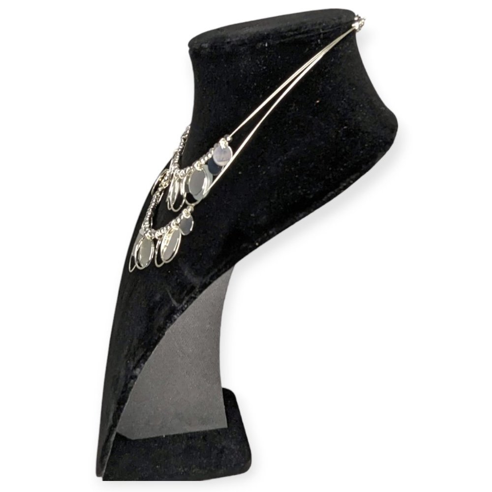 Style & Co Silver Plate Multi Strand Necklace w/Claw Closure NWT - Picture 6 of 10
